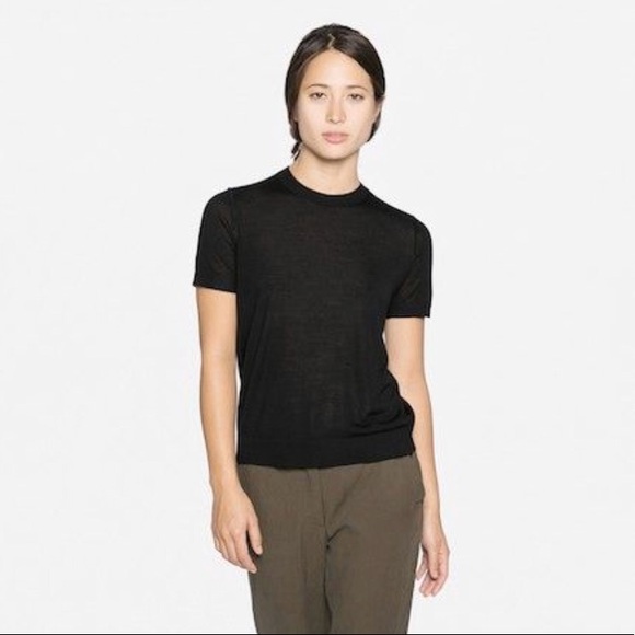 black short sleeve sweater